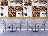 Kahve Çekirdeği Cafe Duvar Kağıdı Baskı