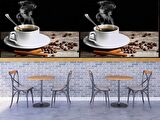 Kahve Fincanı Cafe Duvar Kağıdı Baskı