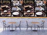 Kahveli Cafe Duvar Kağıdı Baskı