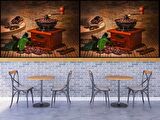 Kahve Öğütme Makinesi Cafe Duvar Kağıdı Baskı