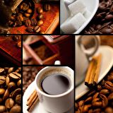 Kahve Kolajlı Cafe Duvar Kağıdı Baskı