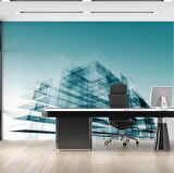 Soyut Bina Çizimi Emlak ve Gayrimenkul Duvar Kağıdı Baskı