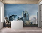 Camlı Bina Emlak ve Gayrimenkul Duvar Kağıdı Baskı