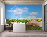 Mutlu Aile Gayrimenkul Emlak ve Gayrimenkul Duvar Kağıdı Baskı