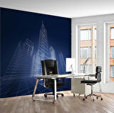 Soyut Bina Projesi Gayrimenkul Emlak ve Gayrimenkul Duvar Kağıdı Baskı