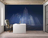 Soyut Bina Projesi Gayrimenkul Emlak ve Gayrimenkul Duvar Kağıdı Baskı