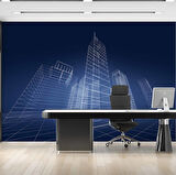 Soyut Bina Projesi Gayrimenkul Emlak ve Gayrimenkul Duvar Kağıdı Baskı