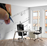 Proje Çizim Gayrimenkul Emlak ve Gayrimenkul Duvar Kağıdı Baskı