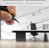 Proje Çizim Gayrimenkul Emlak ve Gayrimenkul Duvar Kağıdı Baskı