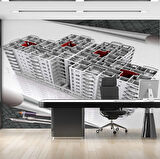 Mimari Site Çizimi Gayrimenkul Emlak ve Gayrimenkul Duvar Kağıdı Baskı