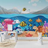 Deniz Altı Balık Duvar Kağıdı Baskı