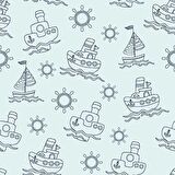 Gemi Figürlü Çocuk Odası Duvar Kağıdı Baskı