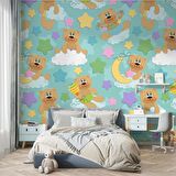 Ayıcık-Bulut Duvar Kağıdı Baskı