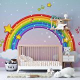 Gökkuşağı Çocuk Odası Duvar Kağıdı Baskı