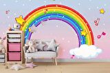 Gökkuşağı Çocuk Odası Duvar Kağıdı Baskı
