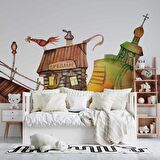 Kasaba Çocuk Duvar Duvar Kağıdı Baskı