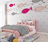 Balıklı Çocuk Odası Duvar Kağıdı Baskı