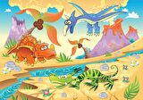 Dinozor Çağı Çocuk Odası Duvar Kağıdı Baskı