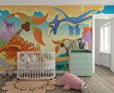 Dinozor Çağı Çocuk Odası Duvar Kağıdı Baskı