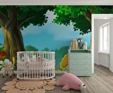 Orman Çiçekleri Çocuk Odası Duvar Kağıdı Baskı