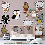 Minik Dostlar Çocuk Odası Duvar Kağıdı Baskı