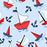 Denizci Çocuk Odası Duvar Kağıdı Baskı