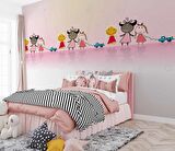 Neşeli Çocuklar Odası Duvar Kağıdı Baskı