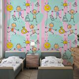 Tatil Çocuk Çocuk Odası Duvar Kağıdı Baskı