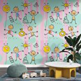 Tatil Çocuk Çocuk Odası Duvar Kağıdı Baskı