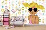 Kız Çocuk Çocuk Odası Duvar Kağıdı Baskı