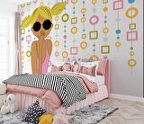 Kız Çocuk Çocuk Odası Duvar Kağıdı Baskı