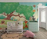 Nehir Manzaralı Çocuk Çocuk Odası Duvar Kağıdı Baskı