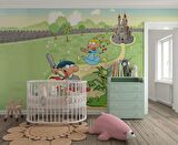 Sevimli Karakterler Çocuk Odası Duvar Kağıdı Baskı