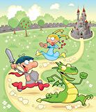 Sevimli Karakterler Çocuk Odası Duvar Kağıdı Baskı