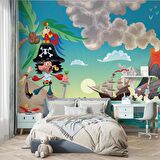 Korsan Adası Çocuk Odası Duvar Kağıdı Baskı