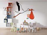 Bebek Getiren Leylek Çocuk Odası Duvar Kağıdı Baskı