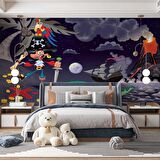 Korsan Adası Gece Çocuk Odası Duvar Kağıdı Baskı