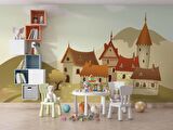 Minik Kasaba Çocuk Odası Duvar Kağıdı Baskı