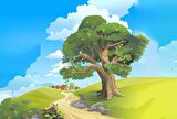 Büyük Ağaç Çocuk Odası Duvar Kağıdı Baskı