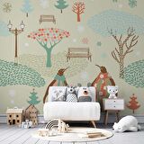 Penguen Parkı Çocuk Odası Duvar Kağıdı Baskı