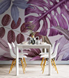 Soft Pembe Yaprak Temalı Duvar Kağıdı