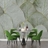 Büyük Yaprak Desenli Duvar Kağıdı