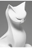 Zarif Kedi - Minimalist Heykel - 11 cm - 3D Baskı