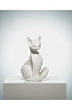 Zarif Kedi - Minimalist Heykel - 11 cm - 3D Baskı