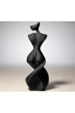 Twist Kadın Figürü Heykeli | Modern Minimalist 3D Baskı Sanat Objesi (12 cm)