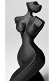 Twist Kadın Figürü Heykeli | Modern Minimalist 3D Baskı Sanat Objesi (12 cm)