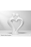 Minimalist Aşk Temalı Sonsuz Bağ Heykeli - 11 cm / 3D Yazıcı Baskısı