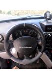 Fiat Doblo Uyumlu Dikmeli Direksiyon Kılıfı Iki Renkli Gri Yüzüklü