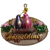 Kuş Tasarımlı Hoşgeldiniz Kapı Süsü