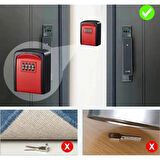 Kırmızı Şifreli Anahtar ve Eşya Saklama Güvenlik Kasası